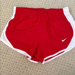 Nike Kids Red and White Sports Shorts